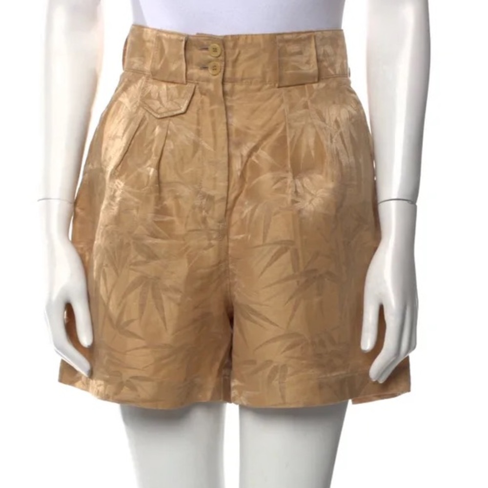Etro Silk High Waisted Mini Shorts